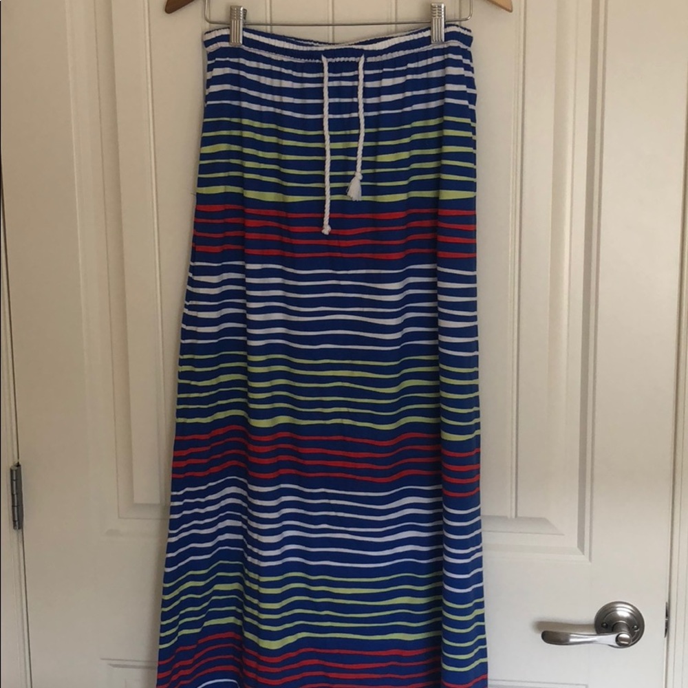 Tommy Hilfiger Striped Cotton Maxi Skirt
